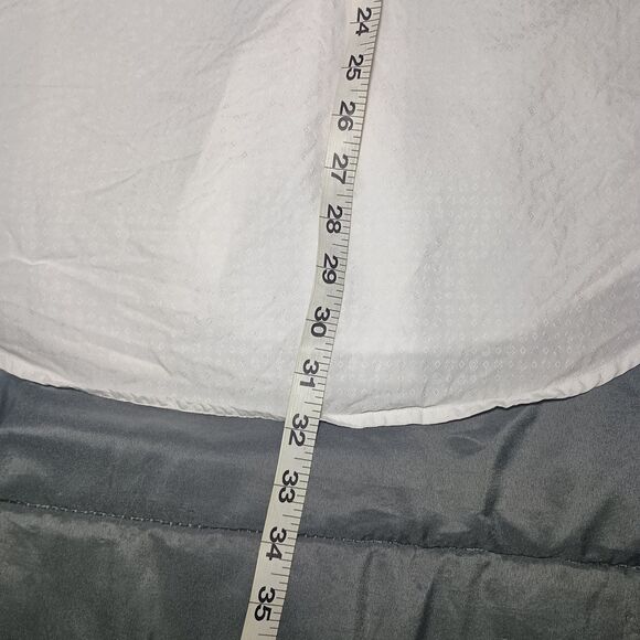 Robert Graham Textured Jacquard Pattern Shirt Medium White Embroidered Flip Cuff - Picture 10 of 16